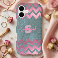 Modern Stylish Chic Pink And Gold Chevron