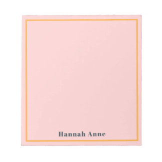 Modern Stylish Chic Trendy Pink & Orange Notepad