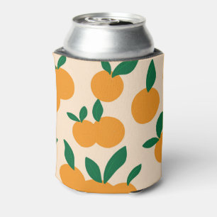Modern Stylish Citrus Fruit Oranges Pattern Can Cooler