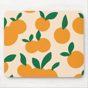 Modern Stylish Citrus Fruit Oranges Pattern Mouse Pad