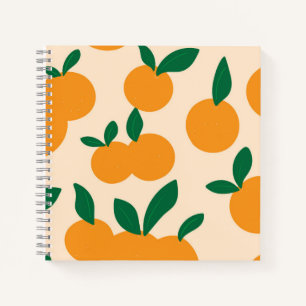 Modern Stylish Citrus Fruit Oranges Pattern Notebook