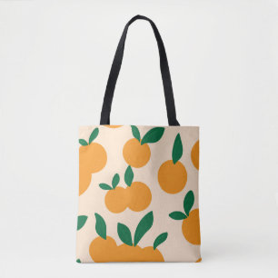 Modern Stylish Citrus Fruit Oranges Pattern Tote Bag