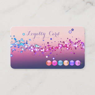 Modern Stylish Confetti Loyalty Card