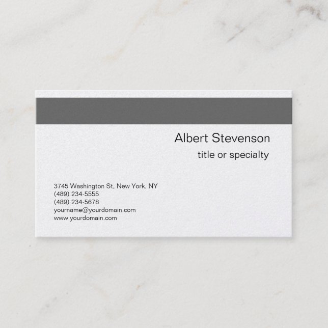 Modern Stylish Consultant Business Card (Front)