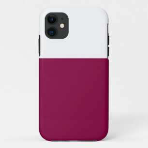 Modern Stylish Cranberry Red White Colour Block Case-Mate iPhone Case