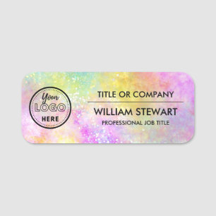 Modern Stylish Custom Logo Opal Employee Staff Name Tag