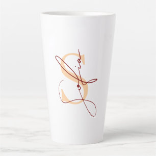 Modern Stylish Custom Name  Latte Mug