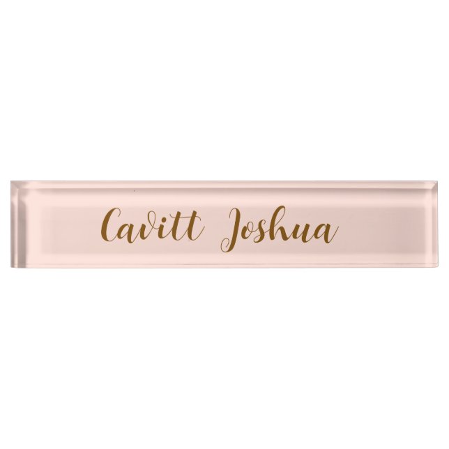 Modern Stylish Custom Name Nameplate (Front)