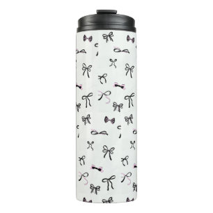 MODERN STYLISH CUSTOMIZED YOUR OWN BOW WHITE THERMAL TUMBLER