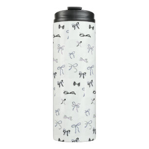 MODERN STYLISH CUSTOMIZED YOUR OWN BOW WHITE THERMAL TUMBLER