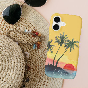 Modern Stylish Cute Girly Palm Tree Aesthetic 