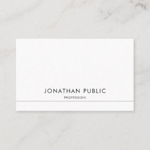 Modern Stylish Design Trendy Smooth Plain Chic Business Card