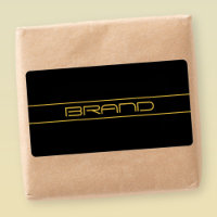 Modern Stylish Editable Gold Text & Line Stripes
