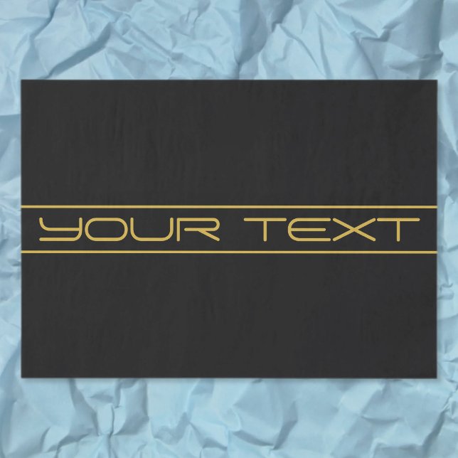 Modern Stylish Editable Gold Text & Stripes Tissue Paper (Creator Uploaded)
