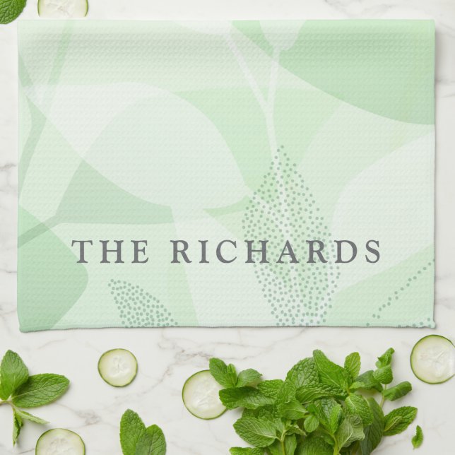 Modern Stylish Elegant Botanical Pattern  Tea Towel (Creator Uploaded)