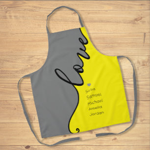 Modern Stylish Elegant Script Mother's Day Apron