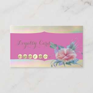 Modern Stylish,Flower Loyalty Card