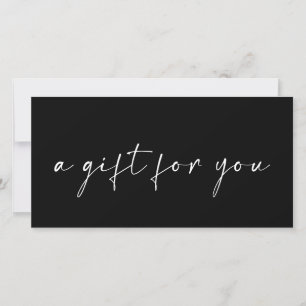 Modern stylish font gift certificate