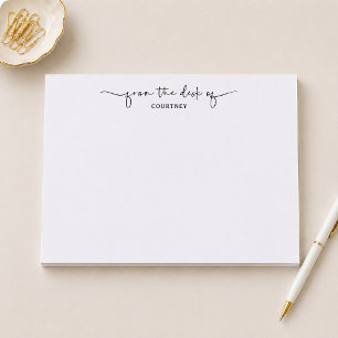 Modern Stylish From The Desk Of Script Notepad