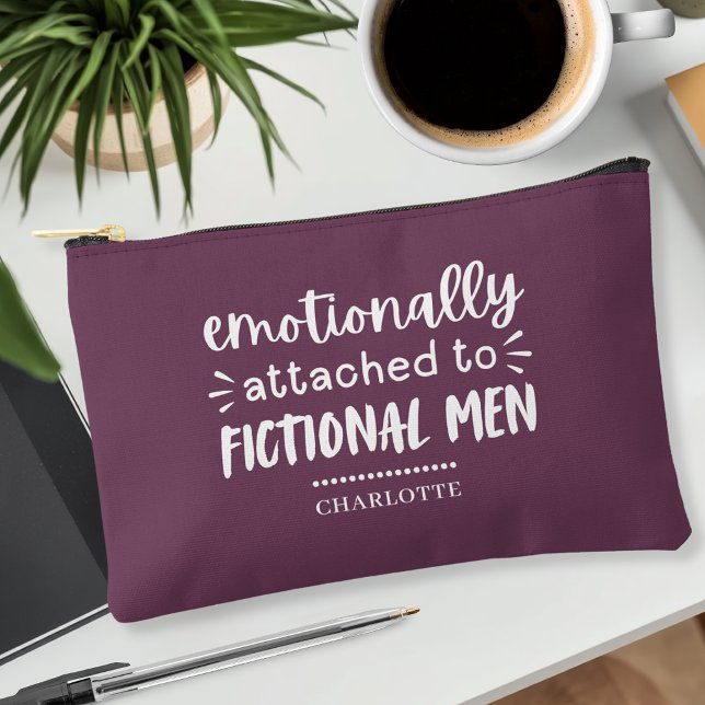 Modern Stylish Funny Book Lover Saying Custom Accessory Pouch (Creator Uploaded)