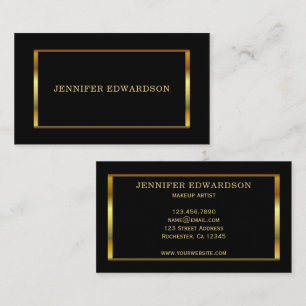 Modern stylish gold black professional business card