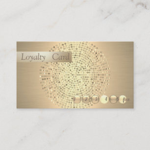 Modern Stylish Gold Confetti Loyalty Card