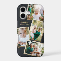 Modern stylish gold multi photo family electronic