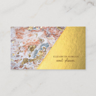 Modern Stylish Gold,Ombre Marble,Geometric Business Card