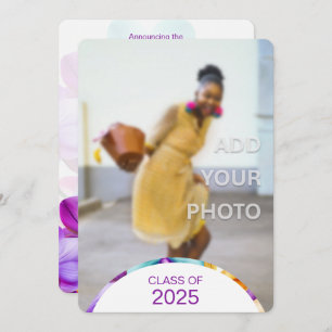 Modern Stylish Graduation Photo Invitation