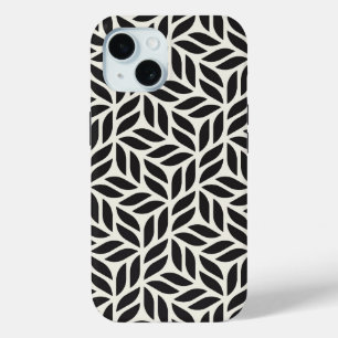 Modern Stylish Leaf Pattern iPhone 15 Case