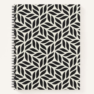 Modern Stylish Leaf Pattern Notebook