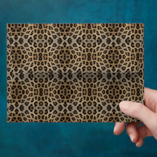 Modern stylish leopard fur animal print pattern envelope