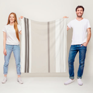 Modern Stylish Light Dark Brown Beige Pastel Colou Fleece Blanket