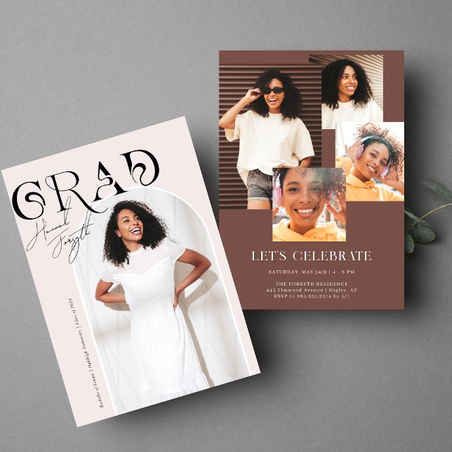 Modern Stylish Magazine | Graduation Photo Party Invitation (Creator Uploaded)