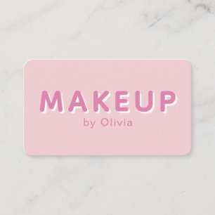 Modern Stylish Makeup Artist Business Card l Blush