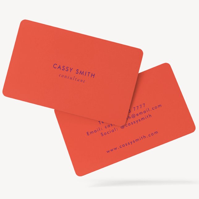 Modern Stylish Minimal Orange Purple Professional Business Card (Creator Uploaded)