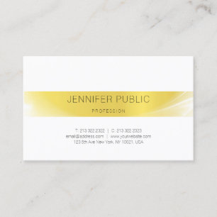 Modern Stylish Minimalist Design Gold Luxury Plain Business Card