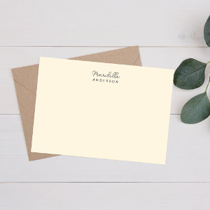 Modern Stylish Minimalist Monogram Name  Stationery