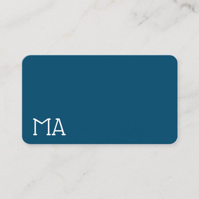 Modern Stylish Monogram Business Card (Front)