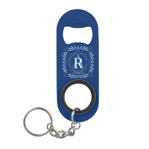 Modern Stylish Monogram Navy