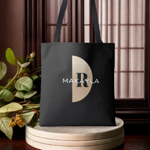 Modern Stylish Monogram Tote Bag