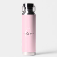 Modern Stylish Monogram Typography Pink