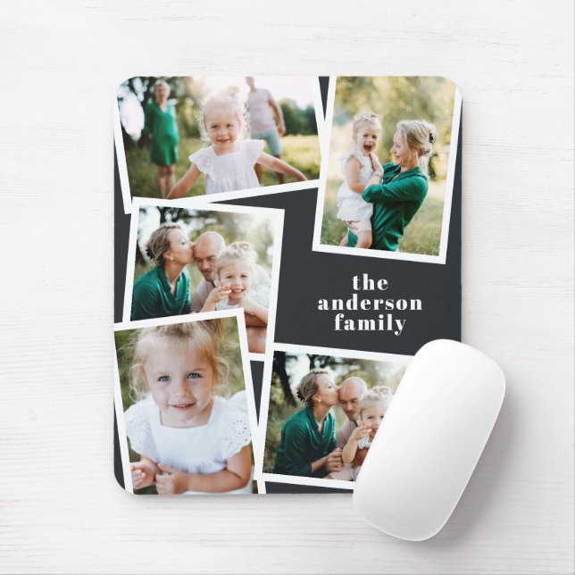 Modern stylish multi photo family home decor mouse pad (With Mouse)
