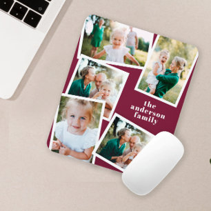 Modern stylish multi photo family home decor mouse pad