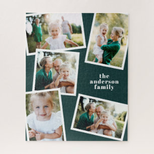 Modern stylish multi photo family home   jigsaw pu puzzle