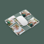 Modern stylish multi photo family sage green gift mouse pad<br><div class="desc">Modern stylish multi photo family home decor. The sage green colour can be changed.</div>