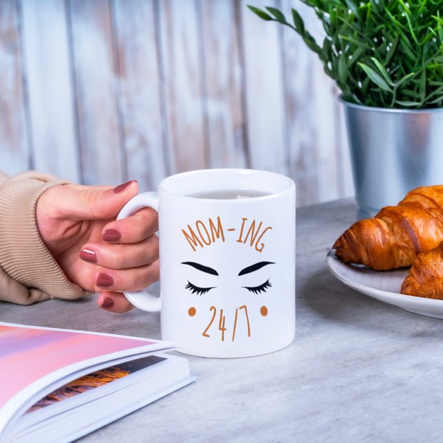 Modern Stylish Mum-ing 24/7 Mother's Day Quote Coffee Mug (Creator Uploaded)