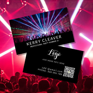 Modern Stylish Music DJ Party Concert Planner Business Card