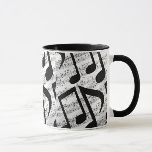 Modern Stylish Musical Notes Mug