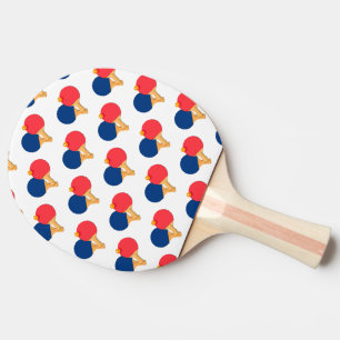 Modern Stylish Paddle,Ball White Background Ping Pong Paddle